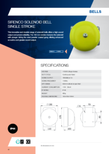 Sirenco Solenoid bell Single Stroke