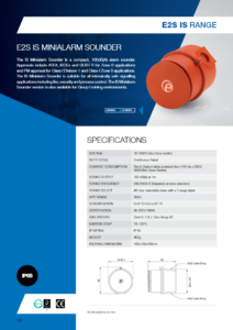 E2S IS Minialarm Sounder