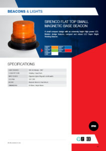 Sirenco Flat Top Small Magnetic Base Beacon