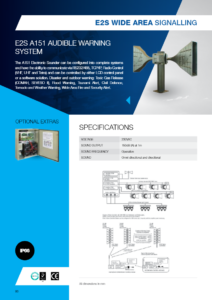 E2S A151 Audible Warning System