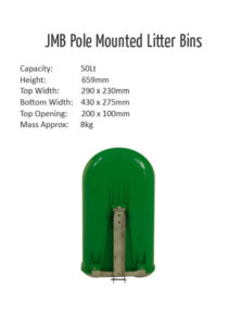 Jobe Pole Mounted Litter Bin
